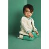 GRAY LABEL Body pro miminka s límcem GOTS / Bright Green - Cream