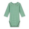 GRAY LABEL Body pro miminka s límcem GOTS / Bright Green - Cream