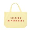 SISTERS DEPARTMENT XL Taška - Yellow w/ "free love" print