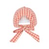 KONGES SLOJD Kšiltovka KIM BOW - FLAMINGO PLUME CHECK