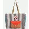 STICKY LEMON Shopper Wonders - stripes blue whape + sandy yellow