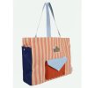STICKY LEMON Shopper Wonders - stripes coral pink + sandy yellow