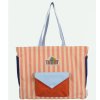 STICKY LEMON Shopper Wonders - stripes coral pink + sandy yellow
