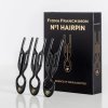 FIONA FRANCHIMON Sada tří vlasových spon - NO.1 Hairpin - Black