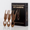 FIONA FRANCHIMON Sada tří vlasových spon - NO.1 Hairpin - Mochaccino