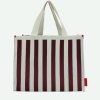 THE STICKY SIS CLUB Taška Shopper Knitted stripes - mist + fig