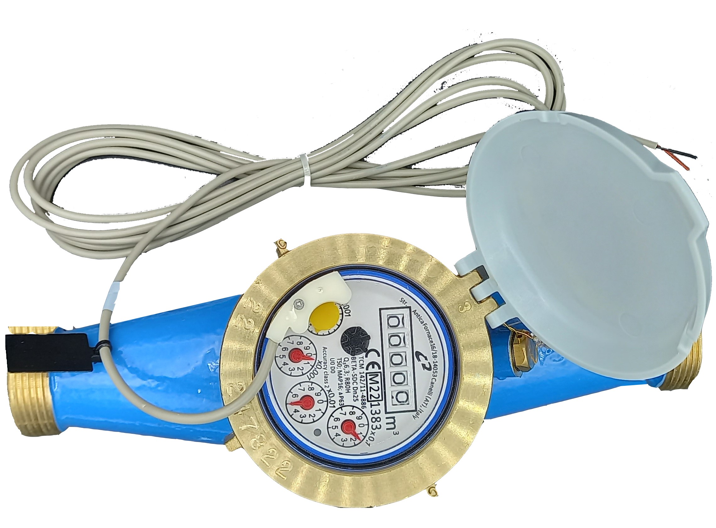 Vodoměr/Průtokoměr SEKO 3/4", 4 pulzy/1l na studenou vodu