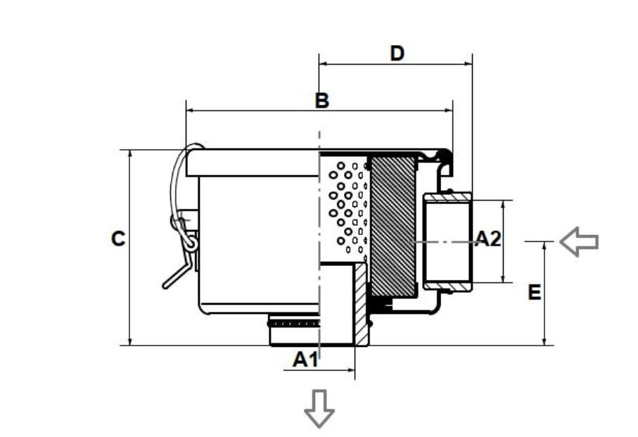 Náhradní papírový filtr 5÷7 µm pro vývěvu Velikost filtru papírového filtru 5÷7: 2"