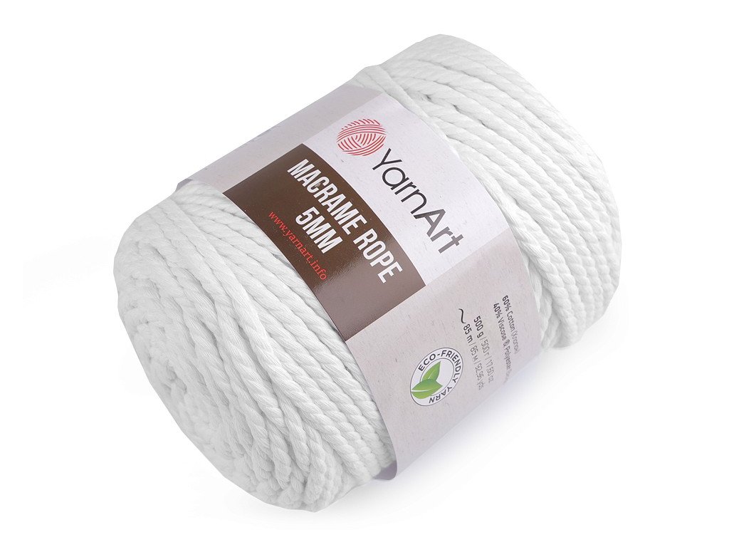 YarnArt Macrame Rope 5mm 60% cotton, 40% viscose and polyester, 2
