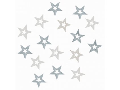 Dřevěné hvězdy šedé