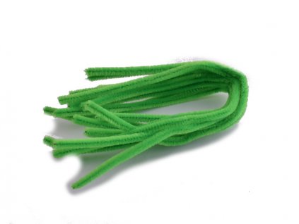 Chlupaté modelovací drátky 10ks - sv. zelená