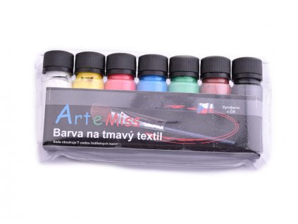 sada barev na tmavý textil
