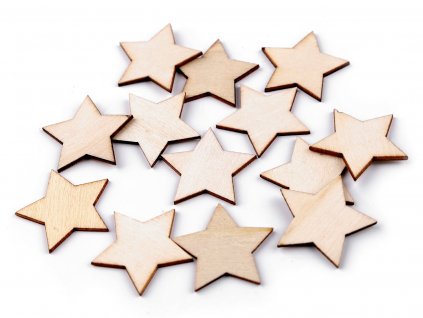 dřevěné hvězdy