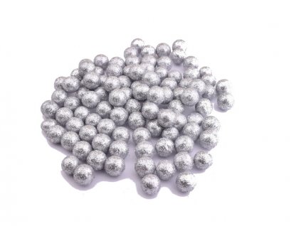 glitrové kuličky stříbrné