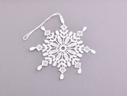 Háčkovaná vločka 10cm