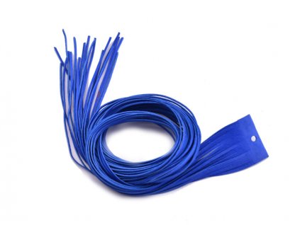 Kožený řemínek v tm. modré barvě 100cm