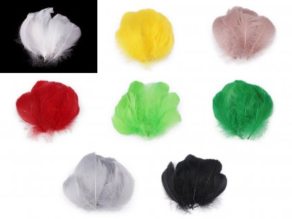 Pštrosí peří délka 6-11 cm - 20ks