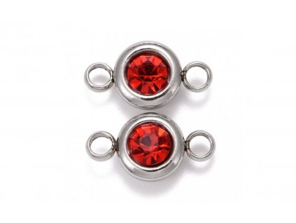 s červeným šatonem 12x6,5x4 mm, ocel 304