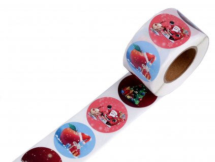 Papírové samolepky vánoční mix č.1 Ø38 mm