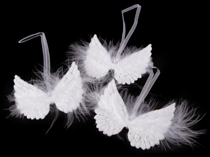 Dekorace andělská křídla malá, bílá