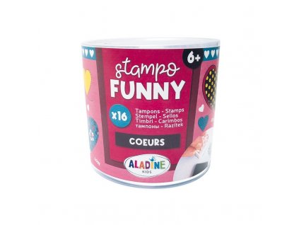 Dětská razítka Aladine Stampo Funny, 16 ks Srdíčka