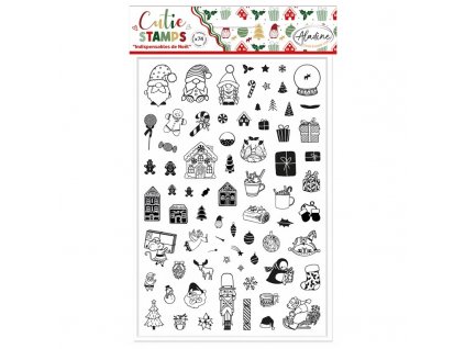 razitka cutie stamps 74 ks vanocni nezbytnosti