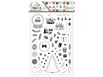 Razítka Aladine Cutie Stamps, 71 ks Vánoční dekorace