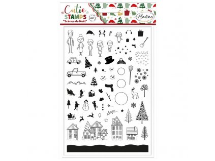 Razítka Aladine Cutie Stamps, 67 ks Vánoční nálada