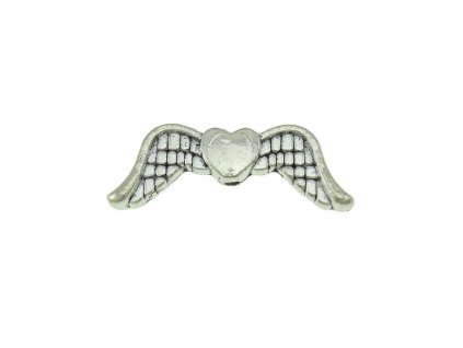 1589 1589 kovove koralky kridla 7x20 mm barva starostribro