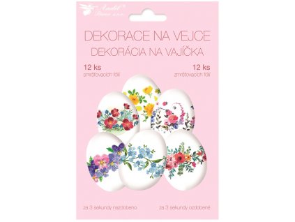 Smršťovací dekorace na vejce, květiny