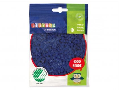 zažehlovací korálky tm. modré