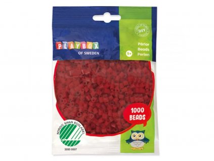 zažehlovací korálky tm. červené