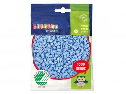 zažehlovací korálky pastel. modré