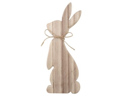 Zajíc dřevěný s mašlí na postavení 9 x 25 x 2 cm
