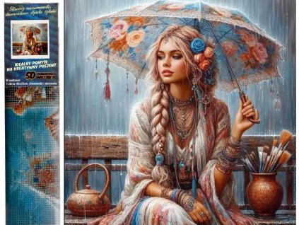 diamantový obrázek dívka