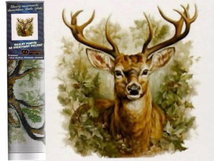 diamantový obrázek jelen