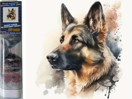 diamantový obrázek pes