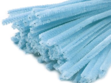 Chlupaté modelovací drátky Ø6 mm 20ks - modrá pomněnková