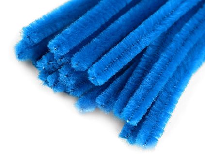 Chlupaté modelovací drátky Ø6 mm 20ks - modrá 1