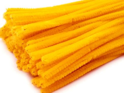 Chlupaté modelovací drátky Ø6 mm 20ks - oranžovožlutá