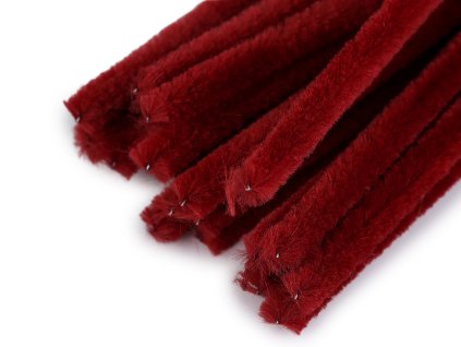 Chlupaté modelovací drátky Ø6 mm 20ks - bordó