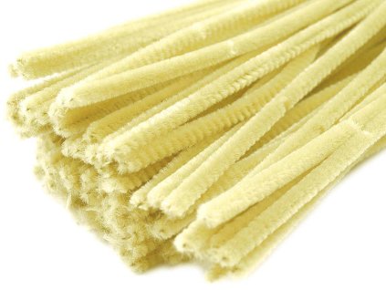 Chlupaté modelovací drátky Ø6 mm 20ks - žlutá světlá