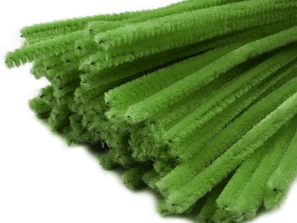 Chlupaté modelovací drátky Ø6 mm 20ks - zelená 1