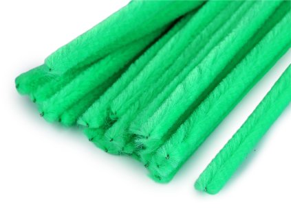 Chlupaté modelovací drátky Ø6 mm 20ks - zelená irská