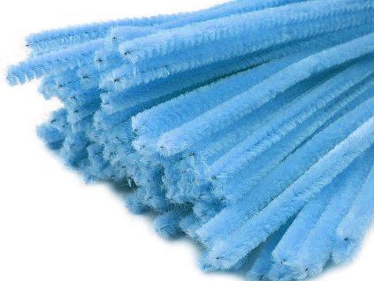 Chlupaté modelovací drátky Ø6 mm 20ks - modrá azuro