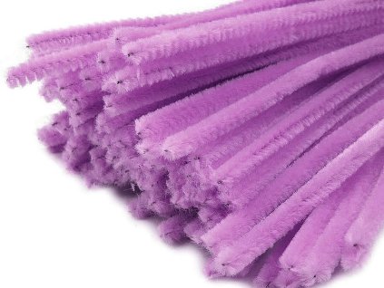 Chlupaté modelovací drátky Ø6 mm 20ks - fialová orchidej