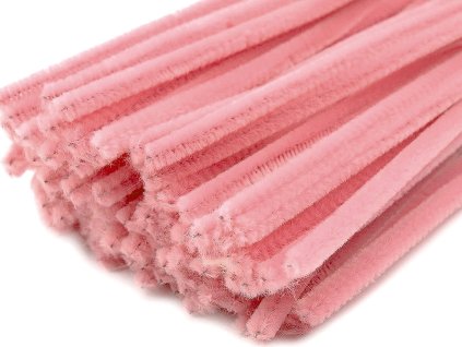 Chlupaté modelovací drátky Ø6 mm 20ks -růžová dětská
