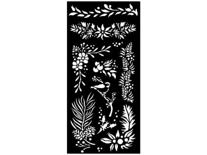 šablona vánoční větvičky