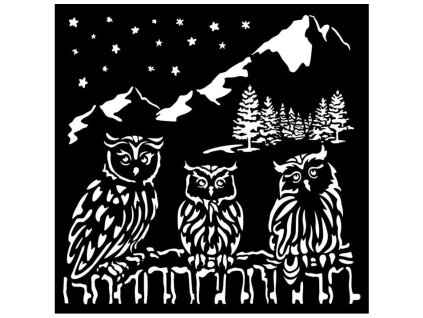 šablona sovy