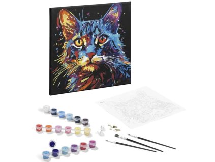 malování podle čísel kočka